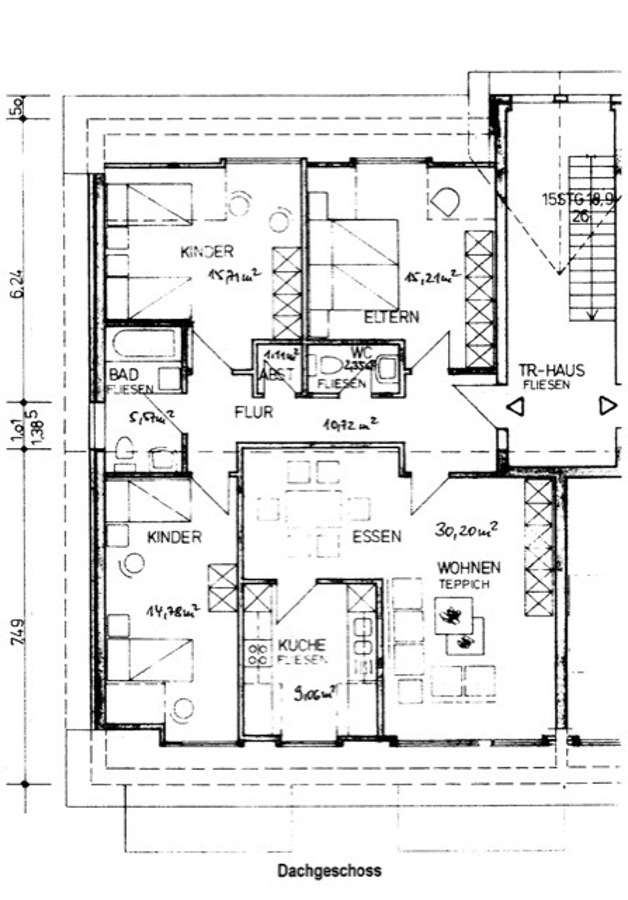 Schöne helle 4. Zi. DG-Wohnung in der Zeppelinstr. 5 in Neustadt-Glewe zu vermieten.